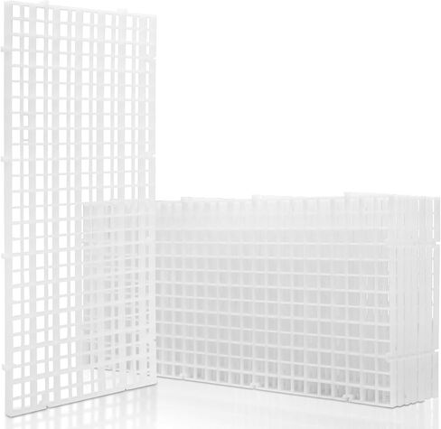 8 Pieces 5.9x11.8in (15X30cm) Aquarium Grid Plastic, Fish Tank Divider, Egg Crate for DIY Filtration and Bottom Protection in Aquascaping (Black-No Accessories) in Saudi Arabia