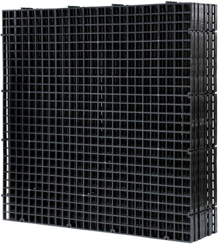 8 Pieces 5.9x11.8in (15X30cm) Aquarium Grid Plastic, Fish Tank Divider, Egg Crate for DIY Filtration and Bottom Protection in Aquascaping (Black-No Accessories) in Saudi Arabia