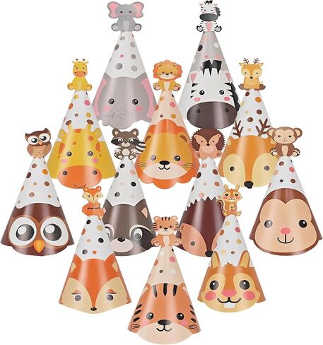 11PCS Birthday Party Cone Hats set Pom Poms 9 birthday cone hats and 2 happy birthday crowns hats for kids adults party hats Birthday Holiday Pet Family Party Deco Props in Saudi Arabia