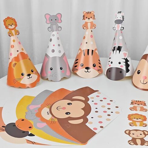 11PCS Birthday Party Cone Hats set Pom Poms 9 birthday cone hats and 2 happy birthday crowns hats for kids adults party hats Birthday Holiday Pet Family Party Deco Props in Saudi Arabia