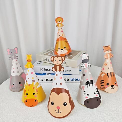 11PCS Birthday Party Cone Hats set Pom Poms 9 birthday cone hats and 2 happy birthday crowns hats for kids adults party hats Birthday Holiday Pet Family Party Deco Props in Saudi Arabia