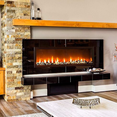 Mr. Fireglass 10 Pounds Blended Fire Glass - 1/4 Inch Mixed Colored High Luster Reflective Tempered Fireglass Rocks for Fireplace Fire Pit Table and Landscaping, Light Green+Onyx Black+Platinum in Saudi Arabia