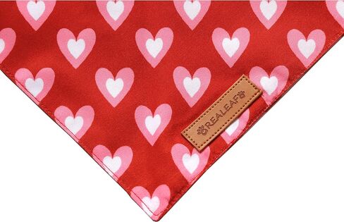 Realeaf Fall Dog Bandanas 2 Pack, Orange Plaid Pet Scarf for Boy and Girl, Premium Durable Fabric, Holiday Halloween Thanksgiving Bandana for Medium and Large Dogs (Large) in Saudi Arabia