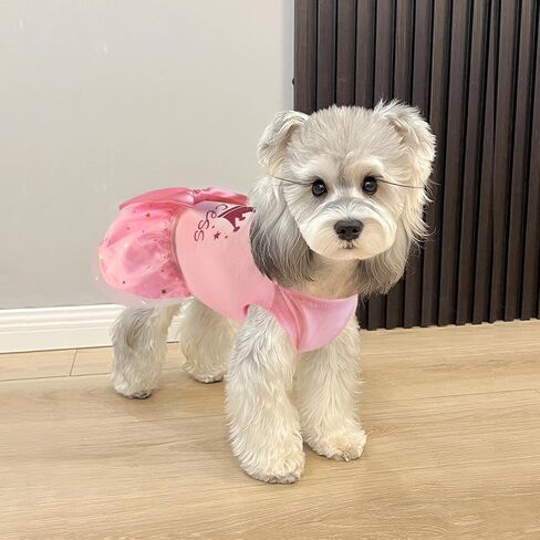 Idepet Princess Dog Dress Tulle Puppy Skirt Pet Apparel Dog Tutu with Bowknot,Birthday Dresses Daisy Sleeveless Holiday Clothes for Small Dogs Girls and Cats, Small in Saudi Arabia