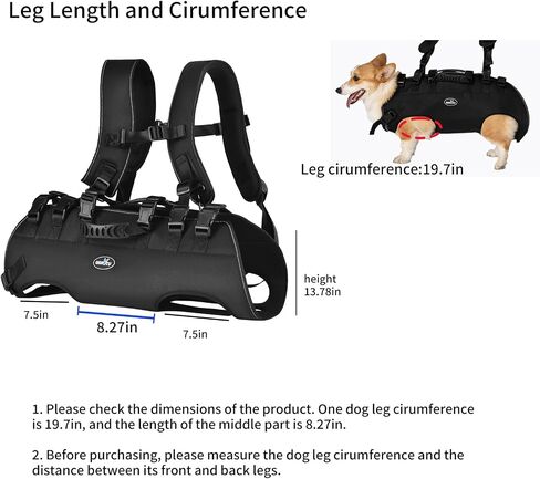 Wakytu Dog Lift Harness Sling Carrier for Dogs Hind Leg Stair Support in Saudi Arabia
