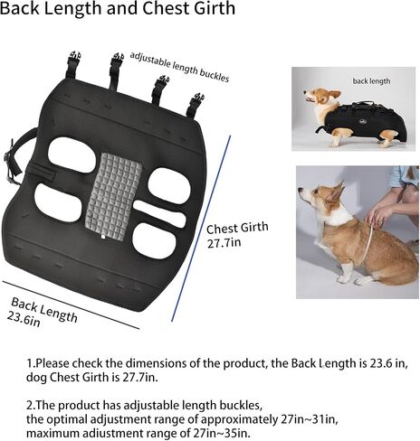 Wakytu Dog Lift Harness Sling Carrier for Dogs Hind Leg Stair Support in Saudi Arabia