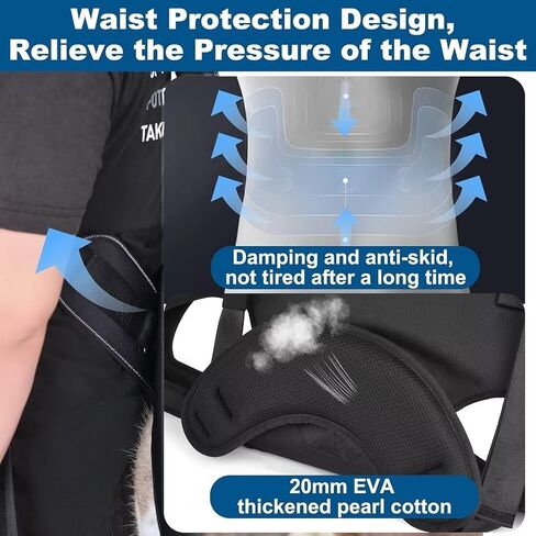 Wakytu Dog Lift Harness Sling Carrier for Dogs Hind Leg Stair Support in Saudi Arabia