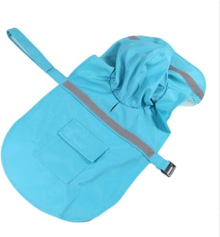 NACOCO Large Dog Raincoat Adjustable Pet Water Proof Clothes Lightweight Rain Jacket Poncho Hoodies with Strip Reflective (XL, Yellow) in Kuwait