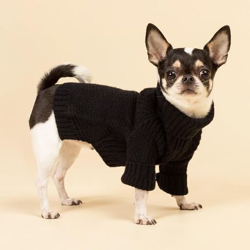 Fitwarm Thermal Knitted Dog Sweater Doggy Winter Coat Pet Clothes Doggie Turtleneck Jacket Puppy Outfits Cat Sweatsuit Sage Green Medium in Kuwait