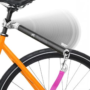 V2.0-180° Rotating Dog Bike Leash - with Shock Absorbers and Quick Attach Mechanism | Carbon Fiber | Detachable, Adjustable for The Smoothest Ride- Patent Pending (Black)