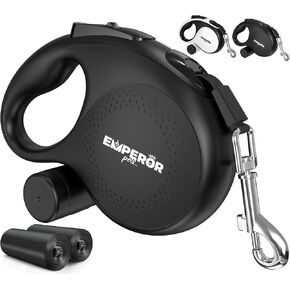Emperor Pets 26 ft Retractable Dog Leash For Large Dogs - Up to 110lbs, Dog Leashes for Medium Dogs, Large Dog Leash Heavy Duty Dog Leash Retractable 26 ft, Dog Leashes for Large Breed Dogs -Aura BW26