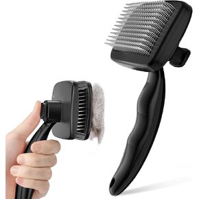 Pecute Self-Cleaning Slicker Brush for Dogs, Cats, Lightweight Dog Brush for Shedding Massaging Grooming, Cat Brush Gently Removes Loose Fur Undercoat for Small Dogs Cats Rabbits of All Hair Types