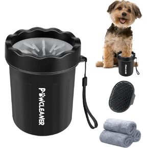 Dog Paw Cleaner, Washer, Buddy Muddy Pet Foot Cleaner for Small Medium Large Breed Dogs/Cats (with 3 absorbent towel)