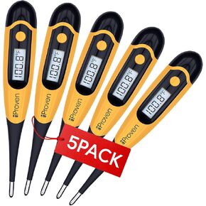 مقياس حرارة iProven للكلاب والقطط للكشف الدقيق عن الحمى، طرف مرن مريح، مقياس حرارة للحيوانات الأليفة مقاوم للماء، قراءات سريعة في 20 ثانية، إمدادات الإنجاب والطب البيطري، DTK-117Y in Kuwait