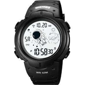 SKMEI Digital Watch Men, Mens Digital Sports Watch LED Screen Military Waterproof Wrist Watches for Men Casual Stopwatch Alarm Countdown Army Watch