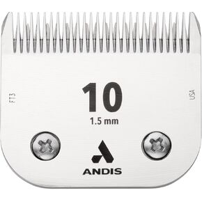 Andis – 64315, Ceramic Edge Detachable Pet Clipper Blade – Carbon-Infused Steel with Sharp Cutting Tech, Runs Cooler & Stays Sharper, Resists Rust & Heat, Size-10 - Fits AG, AGC & BDC Series, Chrome