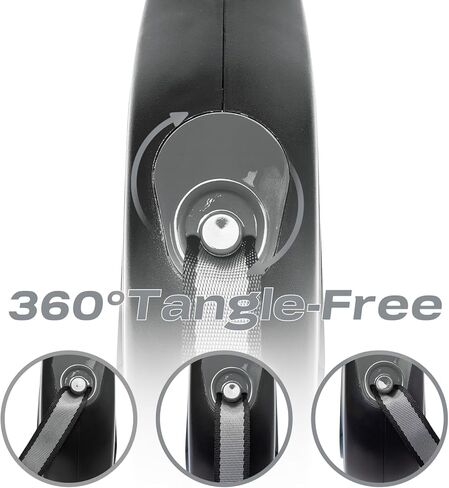 مقود الكلب القابل للسحب ، مقود الكلب 26 قدمًا للكلاب الكبيرة المتوسطة الكبيرة التي يصل إلى 110 رطلاً ، وشريط نايلون عاكس قوي 360 درجة ، مع مقبض مضاد للانزلاق ، فرامل بيد واحدة ، قفل-أزرق أسود in Kuwait