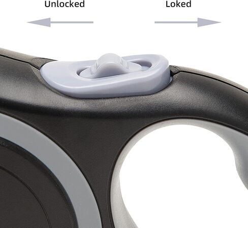 مقود الكلب القابل للسحب ، مقود الكلب 26 قدمًا للكلاب الكبيرة المتوسطة الكبيرة التي يصل إلى 110 رطلاً ، وشريط نايلون عاكس قوي 360 درجة ، مع مقبض مضاد للانزلاق ، فرامل بيد واحدة ، قفل-أزرق أسود in Kuwait