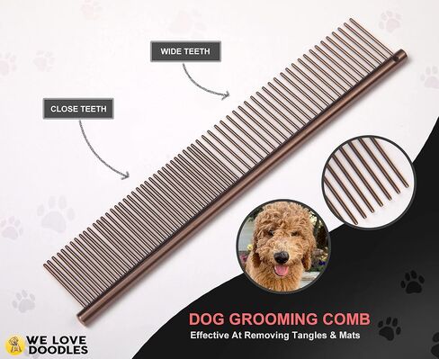 Dog Grooming Scissors Kit - Best Tools For Goldendoodles, Poodles & Doodles - Straight, Curved & Thinning Shears - Golden Doodle Grooming Kit - Professional Grade Steel, 4 Pc Set [We Love Doodles] in Saudi Arabia