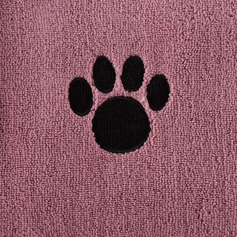 Bone Dry Pet Grooming Towel Collection Absorbent Microfiber X-Large, 41x23.5", Embroidered Gray in Kuwait