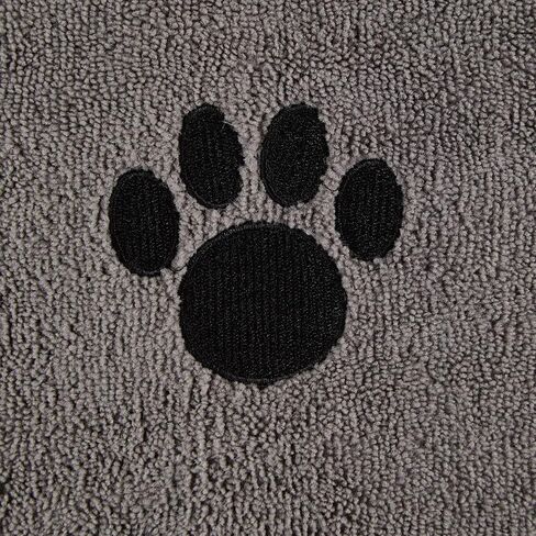 Bone Dry Pet Grooming Towel Collection Absorbent Microfiber X-Large, 41x23.5", Embroidered Gray in Kuwait