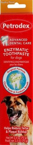 Petrodex Toothpaste for Dogs and Puppies, Cleans Teeth and Fights Bad Breath, Reduces Plaque and Tartar Formation, Enzymatic Toothpaste, Poultry Flavor, 6.2oz in Saudi Arabia