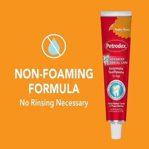 Petrodex Toothpaste for Dogs and Puppies, Cleans Teeth and Fights Bad Breath, Reduces Plaque and Tartar Formation, Enzymatic Toothpaste, Poultry Flavor, 6.2oz in Saudi Arabia