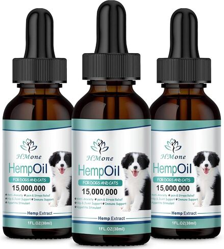 (2 Pack) Max Potency Hemp Oil for Dogs & Cats - Help Anxiety Stress Pain Inflammation Arthritis Aggressive Relax Sleep Allergies Seizures Relief - Treats Chews Joint & Hip - Organic Pet Calming Drops in Kuwait