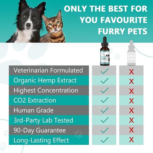 (2 Pack) Max Potency Hemp Oil for Dogs & Cats - Help Anxiety Stress Pain Inflammation Arthritis Aggressive Relax Sleep Allergies Seizures Relief - Treats Chews Joint & Hip - Organic Pet Calming Drops in Kuwait