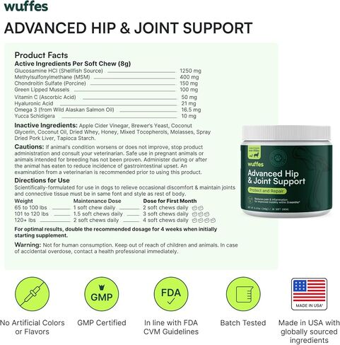 Wuffes Hip and Joint Supplement for Large Breeds and 23-in-1 Multivitamin Bundle in Kuwait