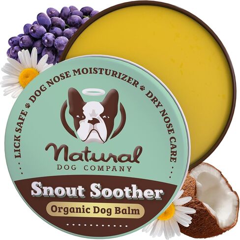 Natural Dog Company Snout Soother Balm (1 oz) for Dry, Cracked Noses, All-Natural, Lick-Safe, Soothing Nose Balm with Moisturizing Butter, Winter Nose Protection Dogs in Saudi Arabia