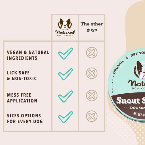 Natural Dog Company Snout Soother Balm (1 oz) for Dry, Cracked Noses, All-Natural, Lick-Safe, Soothing Nose Balm with Moisturizing Butter, Winter Nose Protection Dogs in Saudi Arabia
