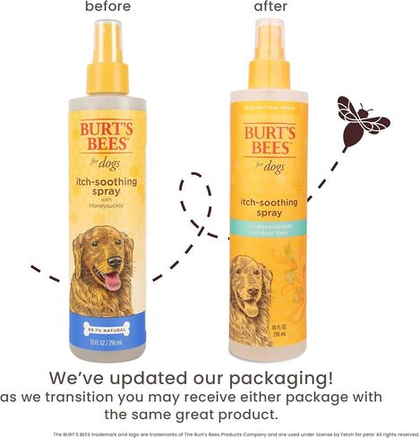 Burt's Bees for Pets Itch Soothing Spray with Honeysuckle, 95% Natural Origin Formulas, Dog Spray for Itchy Dogs, Dog Spray Itchy Skin Relief, 10oz in Saudi Arabia