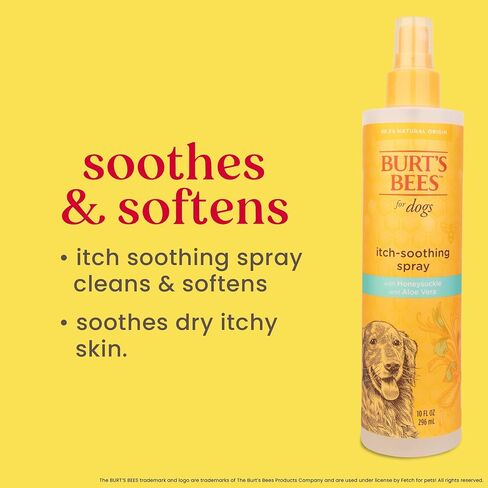 Burt's Bees for Pets Itch Soothing Spray with Honeysuckle, 95% Natural Origin Formulas, Dog Spray for Itchy Dogs, Dog Spray Itchy Skin Relief, 10oz in Saudi Arabia