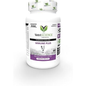 VetriScience Immunity Health Easy-Open Capsules, 23 Antioxidants for Cell Advance, Immune Plus Supplement for Medium to Large Breed Dogs, Immune and Allergy Support, 120 Count
