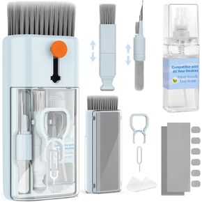 Keyboard Cleaner Laptop Cleaning Kit - All in One Computer Tech Cleaning Brush, Multi-Function Pc Accessories with Airpod Cleaning Kit, Electronic Laptop Screen Cleaner for MacBook, iPhone, Gaming