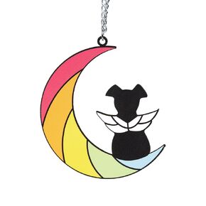 Dog Ornament, Acrylic Dog Memorial Gifts for Loss of Dog, Rainbow Bridge Pet Memorial Gifts for Dogs, Loss of Dog Sympathy Gift, Dog Bereavement Gifts, Pet Loss Gifts (Angel Dog, Acrylic)