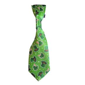 St. Patricks Day Collar Tie that Slips Onto Your Dogs Existing Collar (Large 12 inch, Orange)