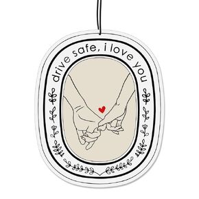 4 x Car Air Freshener Hanging, Valentine's Day Gift, Valentine's Day Gift For Boyfriend, Gift for Girlfriend, Gift for Couple, New Car Mirror Hanging, 4 Scents (Drive Safe)