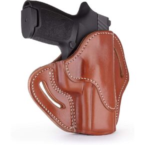 1791 GUNLEATHER P320c Holster, Right Hand OWB Leather Gun Holster for Belts Compatible with Sig Sauer P320c, P229c, HK VP9sk, P2000, 45c and Most compacts with Rails