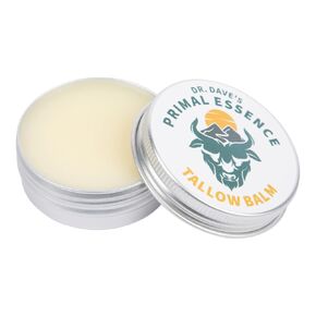 Dr. Dave's Primal Essence Grass Fed Beef Tallow for Skin - Tallow Balm with Shea Butter, Organic Jojoba Oil, Honey, Beeswax - Face and Body Moisturizer - Unscented - 1 oz