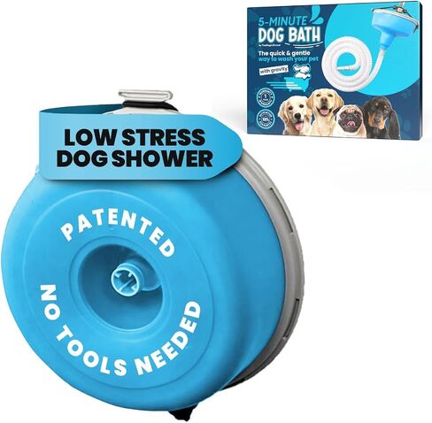5-MinutePetBath Dog Bath Hose Attachment - Shower Head Accessory for Dog Washing - Low Stress Pet Shower - Portable Wash Station for Grooming, Rinse & Cleaning - Attachable Bathing Essential - Green in Kuwait