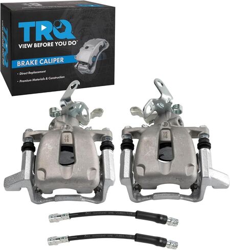 TRQ Front Brake Caliper & Hose Set Compatible with 2004-2009 Lexus RX330 RX350 RX400h in Saudi Arabia