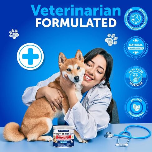 Probiotics for Dogs - Support Gut Health, Itchy Skin, Allergies, Immunity, Yeast Balance - Dog Probiotics and Digestive Enzymes with Prebiotics - Reduce Diarrhea, Gas - 120 Probiotic Chews for Dogs in Kuwait