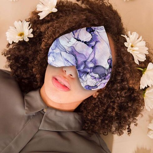 Handmade Heart-Shaped Eye Pillow - Organic Lavender & Flax Seed, Weighted for Hot/Cold Therapy | Holiday & Christmas Gift for Mom, Teachers, & Women (Pink & Purple) in Kuwait