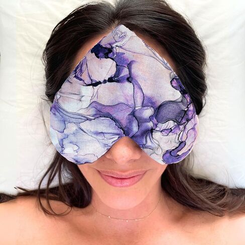 Handmade Heart-Shaped Eye Pillow - Organic Lavender & Flax Seed, Weighted for Hot/Cold Therapy | Holiday & Christmas Gift for Mom, Teachers, & Women (Pink & Purple) in Kuwait