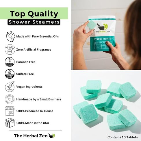 Stress Fighter Shower Steamers Aromatherapy with Essential Oils, Made in the USA Shower Bombs, Shower Bomb Aromatherapy, Relaxing Gifts for Women, Spa Day Gift, Birthday Gift in Saudi Arabia