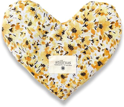 Handmade Heart-Shaped Eye Pillow - Organic Lavender & Flax Seed, Weighted. Hot/Cold Compress - Perfect Holiday Gift, Christmas Gift for Mom & Mothers in Kuwait