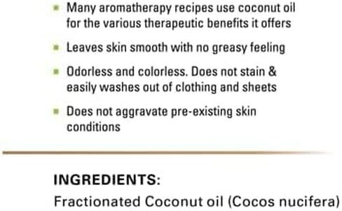 Majestic Pure Fractionated Coconut Oil - Relaxing Massage Oil, Liquid Carrier Oil for Diluting Essential Oils - Skin, Lip, Body & Hair Oil Moisturizer & Softener - 16 fl oz in Kuwait