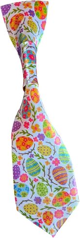 تربى ذوي الياقات البيضاء عيد الفصح | ألوان الباستيل وتصميمات Easter Egg & Bunny | upcycled من Human Neckties | 4 أحجام (صغيرة 6 بوصات ، الأرانب على الأخضر) in Kuwait